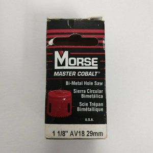 Bi-metal Hole Saw Bit 1 1/8 In 29 Mm Morse Master Cobalt